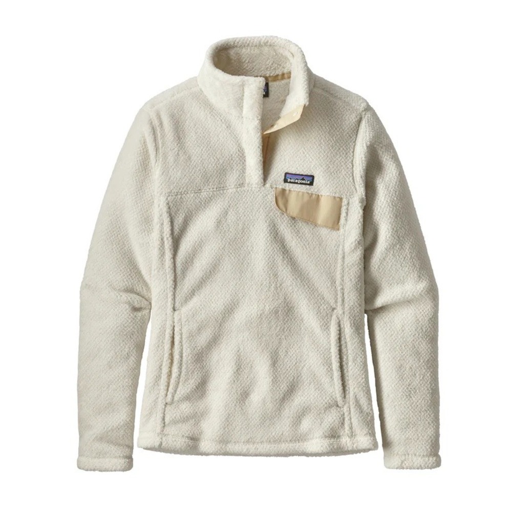 Patagonia Women's Re-Tool Snap-T Fleece Pullover Raw Linen White X-Dye Medium